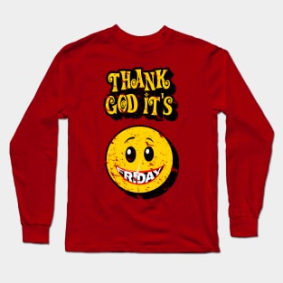 Thank God It's Friday Distressed Long Sleeve T-Shirt